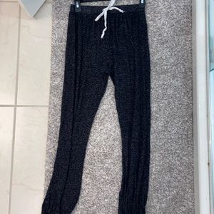 Caution to the wind Small Lounge Pants Lightweight- heathered black